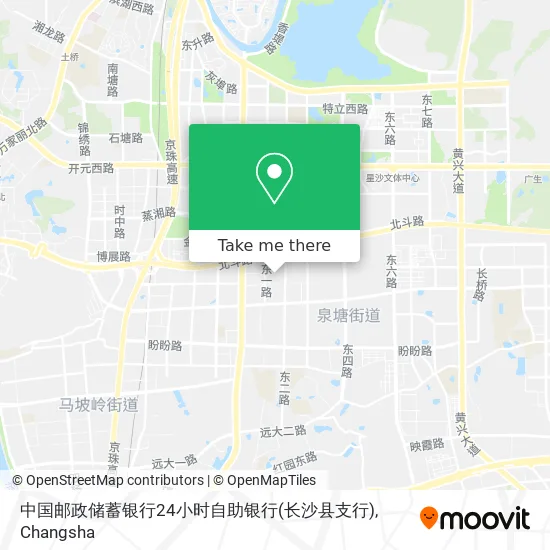 中国邮政储蓄银行24小时自助银行(长沙县支行) map