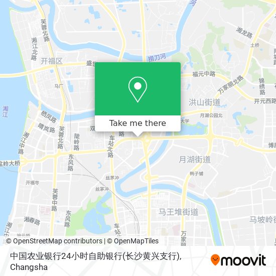 中国农业银行24小时自助银行(长沙黄兴支行) map