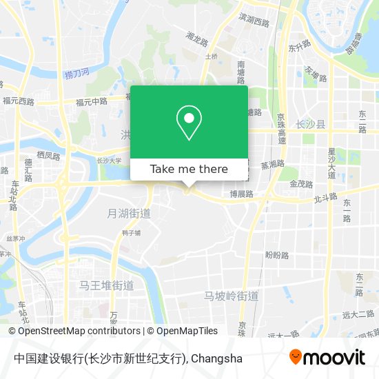 中国建设银行(长沙市新世纪支行) map