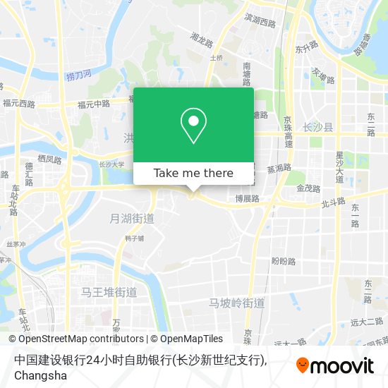 中国建设银行24小时自助银行(长沙新世纪支行) map