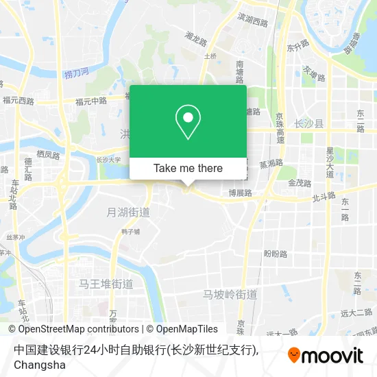 中国建设银行24小时自助银行(长沙新世纪支行) map
