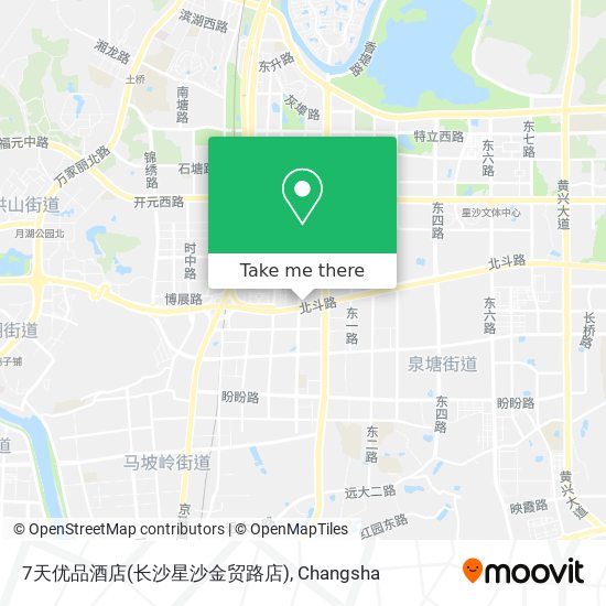 7天优品酒店(长沙星沙金贸路店) map