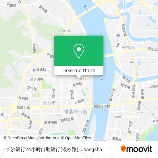 长沙银行24小时自助银行(银杉路) map