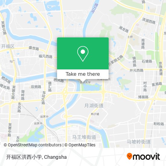 开福区洪西小学 map