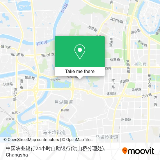 中国农业银行24小时自助银行(洪山桥分理处) map