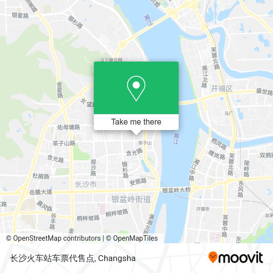 长沙火车站车票代售点 map