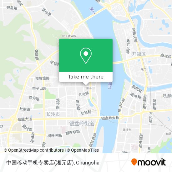 中国移动手机专卖店(湘元店) map