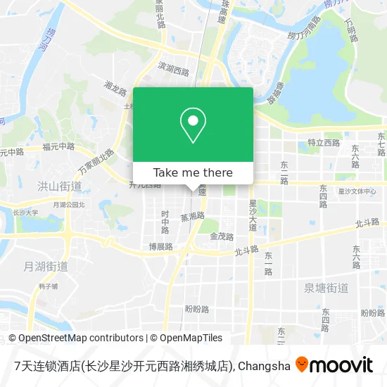 7天连锁酒店(长沙星沙开元西路湘绣城店) map