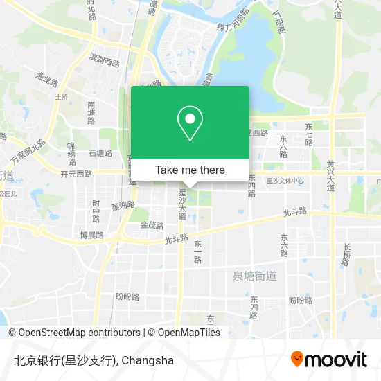 北京银行(星沙支行) map