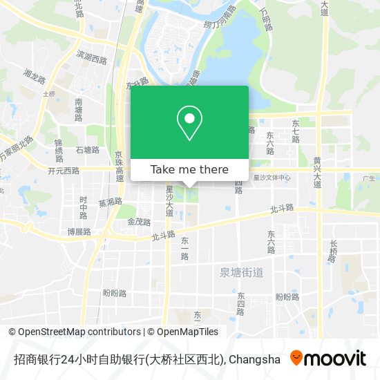招商银行24小时自助银行(大桥社区西北) map