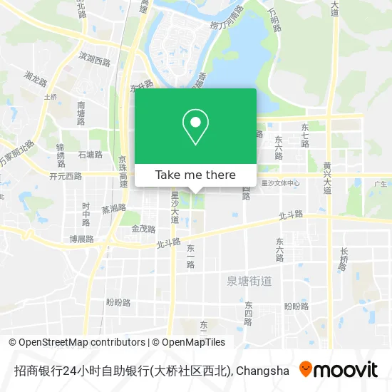 招商银行24小时自助银行(大桥社区西北) map