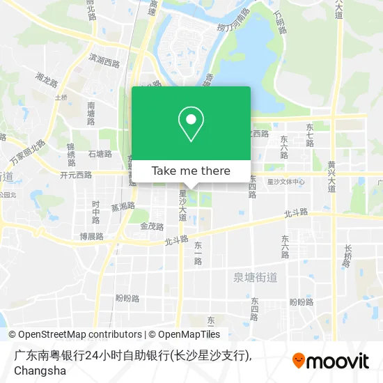 广东南粤银行24小时自助银行(长沙星沙支行) map