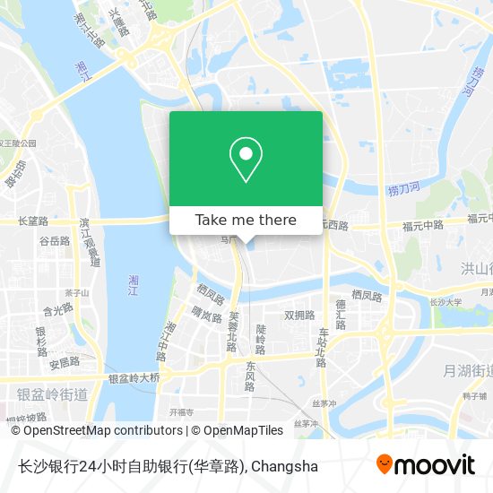 长沙银行24小时自助银行(华章路) map