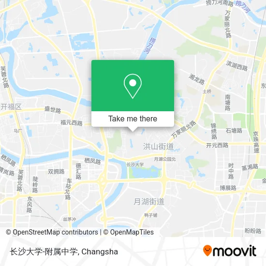 长沙大学-附属中学 map