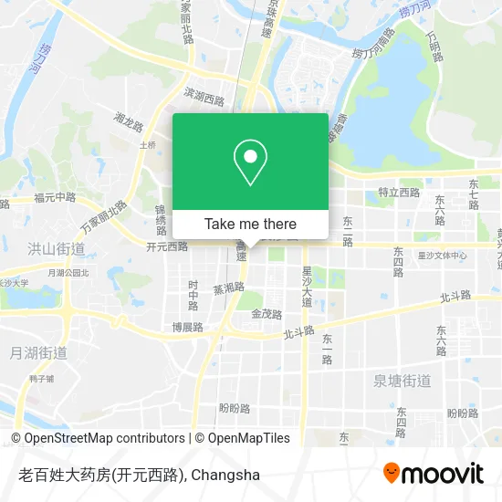 老百姓大药房(开元西路) map