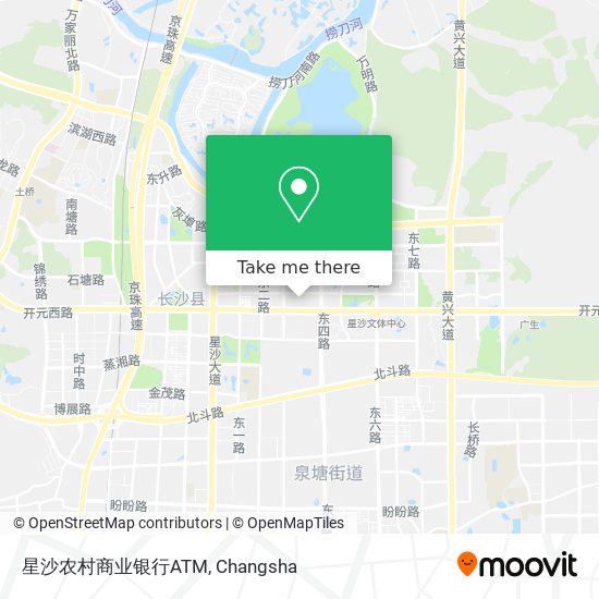 星沙农村商业银行ATM map