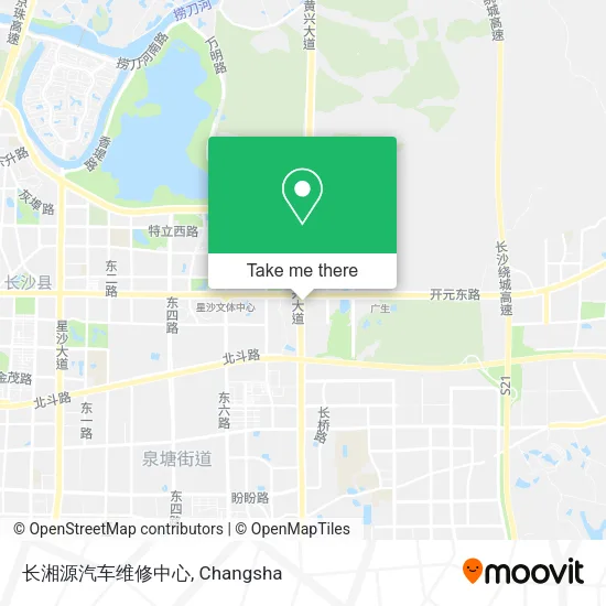 长湘源汽车维修中心 map