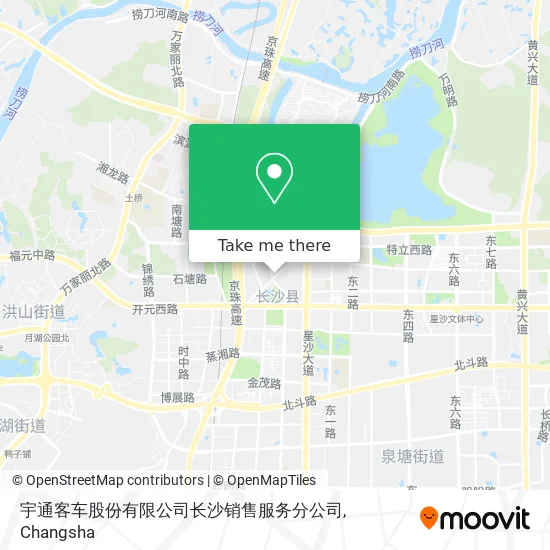 宇通客车股份有限公司长沙销售服务分公司 map