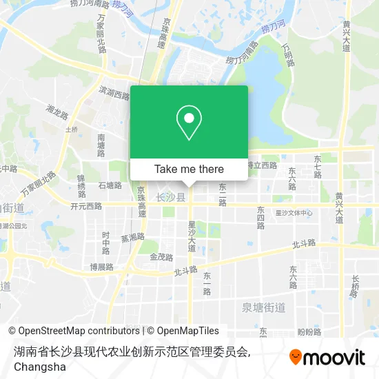 湖南省长沙县现代农业创新示范区管理委员会 map