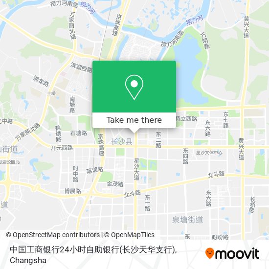 中国工商银行24小时自助银行(长沙天华支行) map