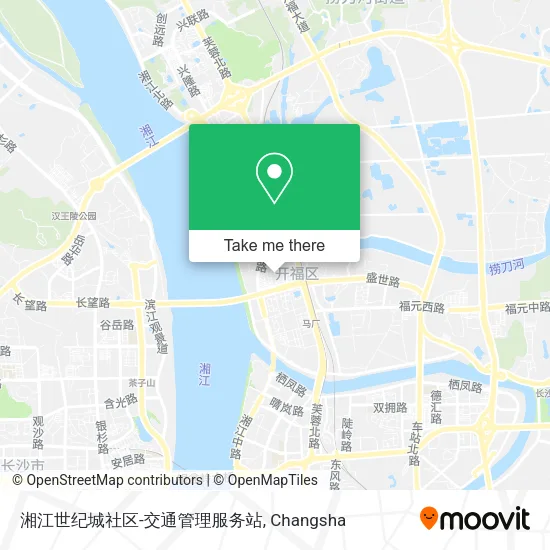 湘江世纪城社区-交通管理服务站 map