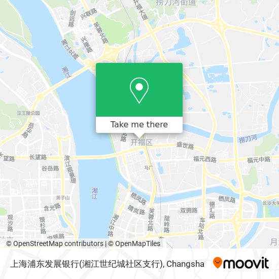 上海浦东发展银行(湘江世纪城社区支行) map