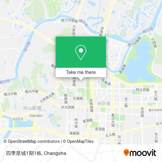 四季星城1期1栋 map