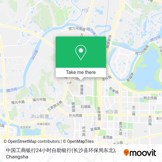 中国工商银行24小时自助银行(长沙县环保局东北) map