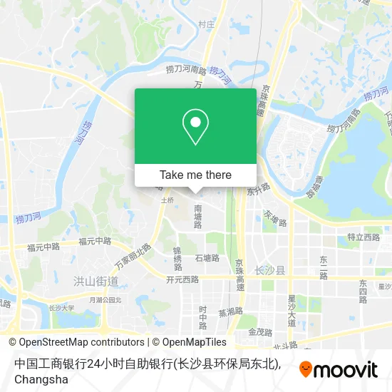 中国工商银行24小时自助银行(长沙县环保局东北) map