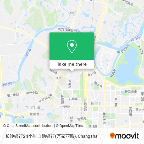 长沙银行24小时自助银行(万家丽路) map