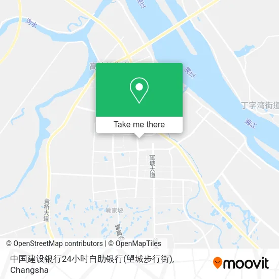 中国建设银行24小时自助银行(望城步行街) map