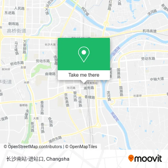 长沙南站-进站口 map