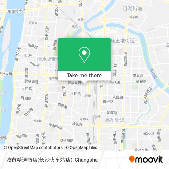 城市精选酒店(长沙火车站店) map