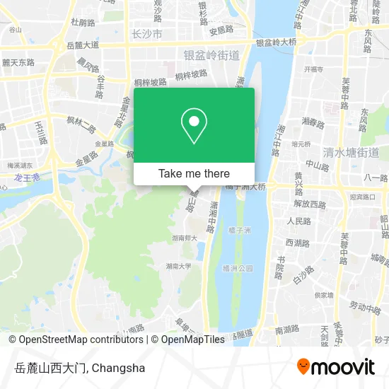 岳麓山西大门 map