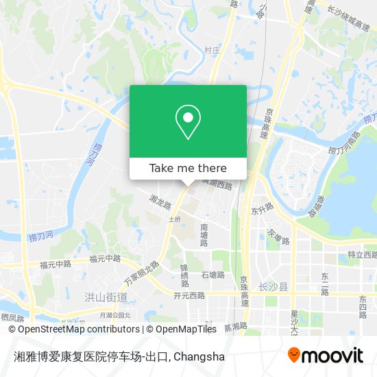 湘雅博爱康复医院停车场-出口 map