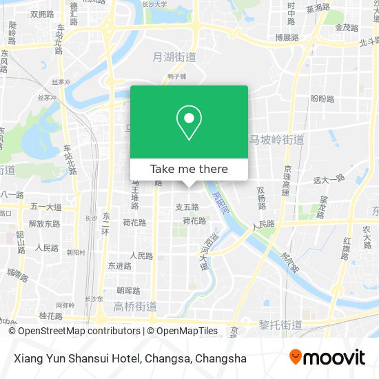 Xiang Yun Shansui Hotel, Changsa map