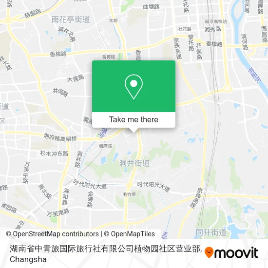 湖南省中青旅国际旅行社有限公司植物园社区营业部 map