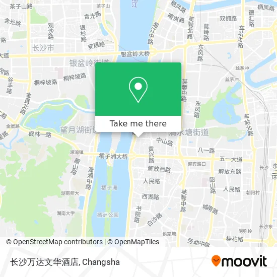 长沙万达文华酒店 map