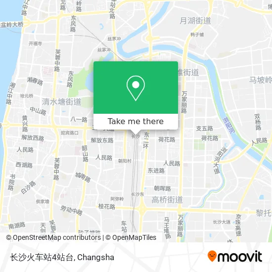 长沙火车站4站台 map