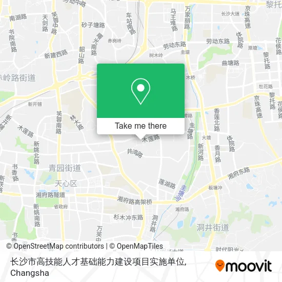 长沙市高技能人才基础能力建设项目实施单位 map