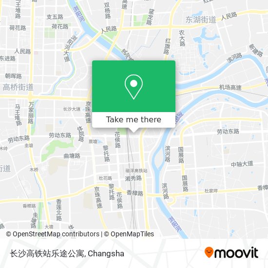 长沙高铁站乐途公寓 map