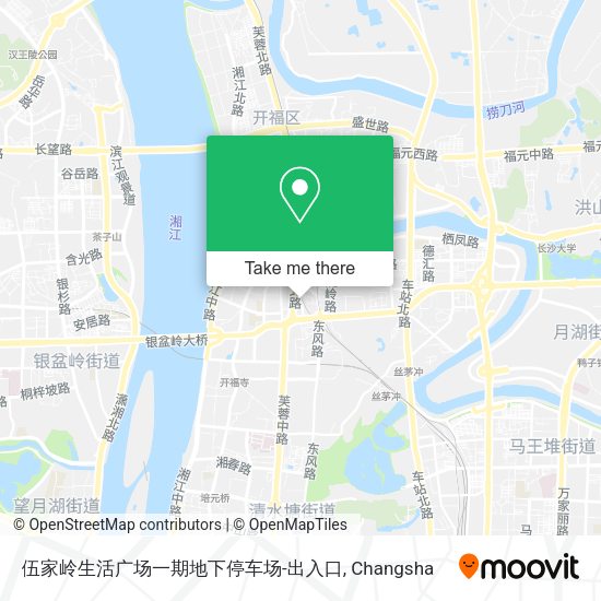 伍家岭生活广场一期地下停车场-出入口 map