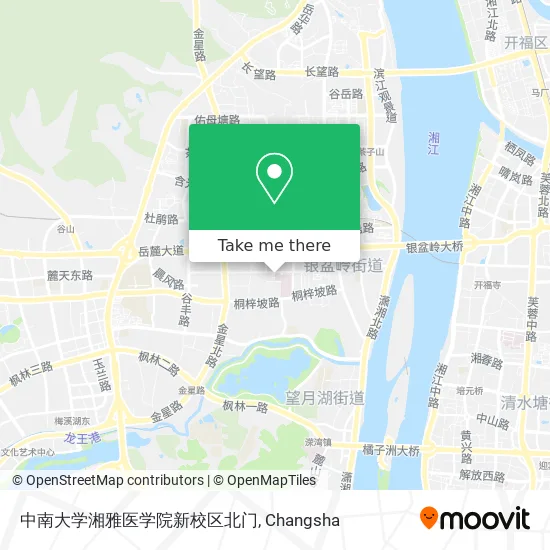 中南大学湘雅医学院新校区北门 map