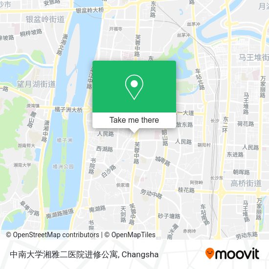 中南大学湘雅二医院进修公寓 map