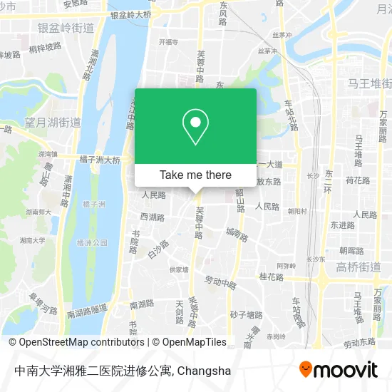 中南大学湘雅二医院进修公寓 map