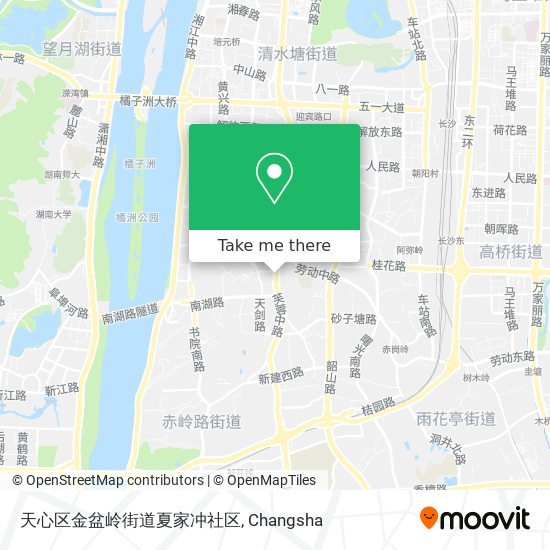 天心区金盆岭街道夏家冲社区 map