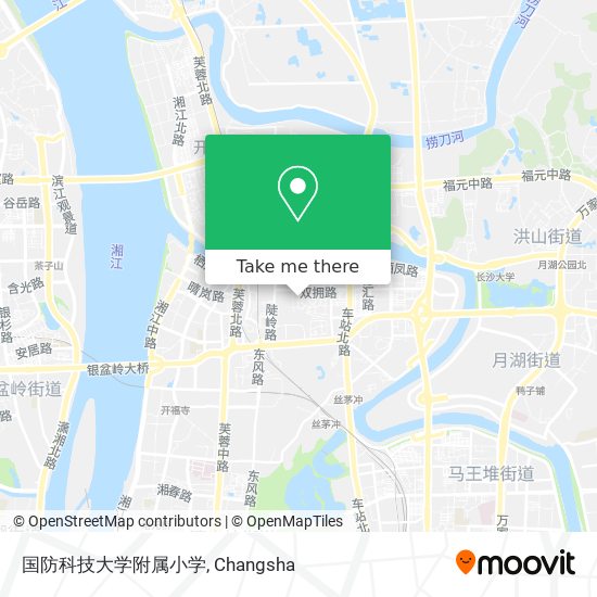 国防科技大学附属小学 map