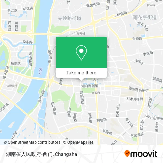 湖南省人民政府-西门 map