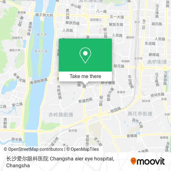 长沙爱尔眼科医院  Changsha aier eye hospital map