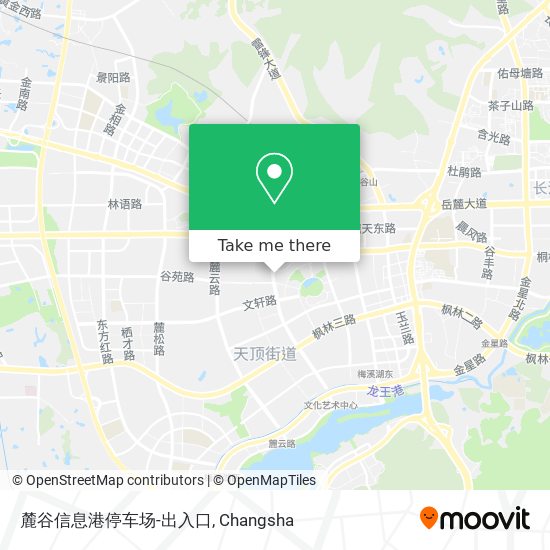 麓谷信息港停车场-出入口 map